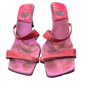 Italian Pink, Python Sandals